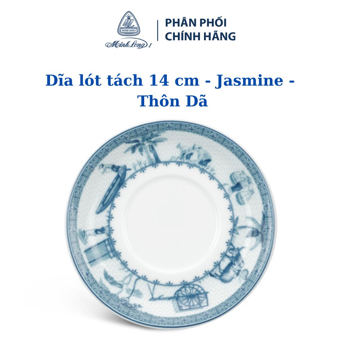 Dĩa lót tách 14 cm – Jasmine – Thôn Dã - Gốm sứ cao cấp Minh Long 1