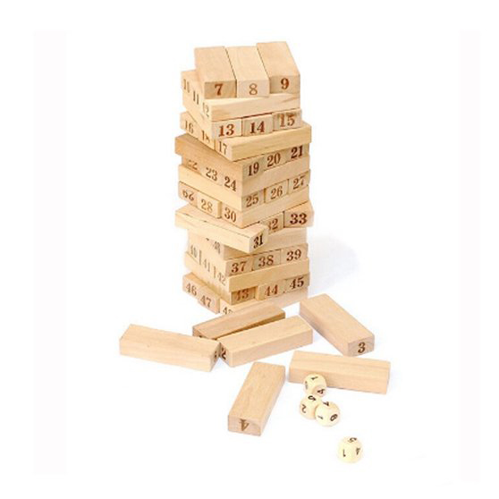 Bộ Trò Chơi Rút Gỗ 48 Thanh Wood Toy Loại Lớn (Hộp Vàng)