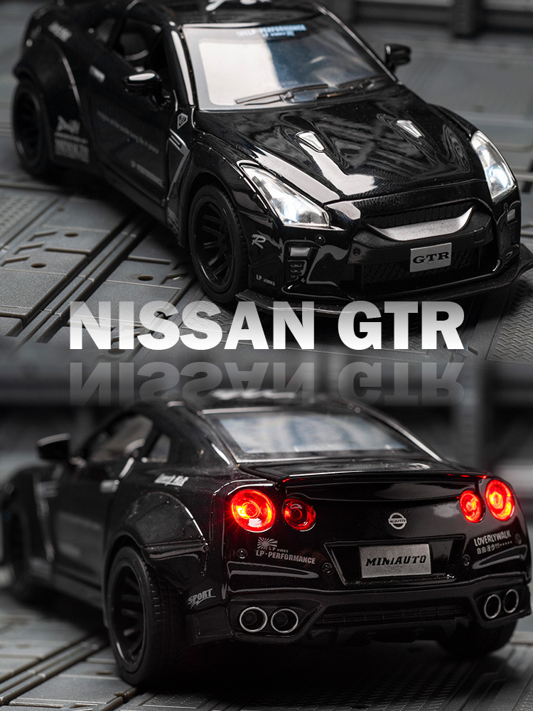 Xe Mô Hình Hợp Kim Thể Thao Nissan GTR Tỉ Lệ 1:32 Siêu Ngầu Dáng Đẹp Đồ Chơi Quà Tặng, Trưng Bày