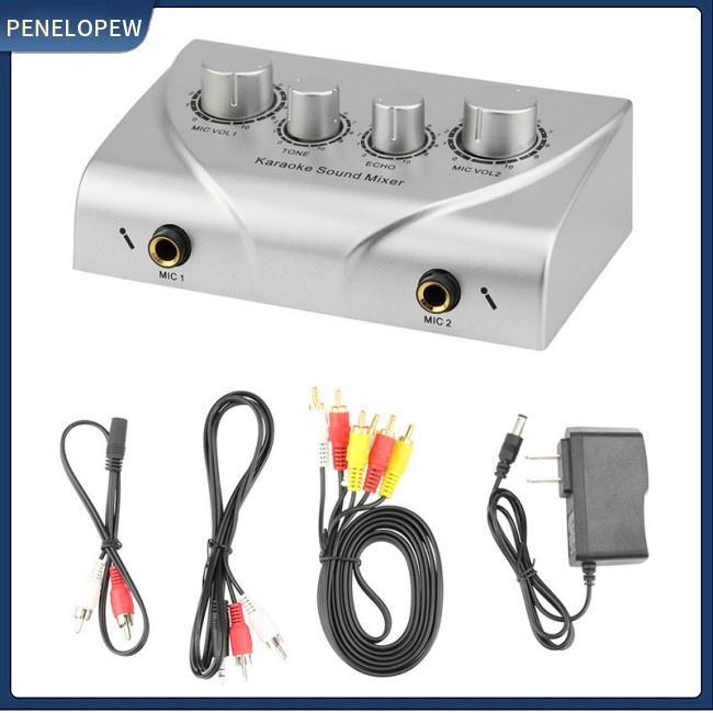 Máy Trộn Âm Thanh Karaoke Kỹ Thuật Số Mini Hai Đầu Vào Cho Gia Đình KTV