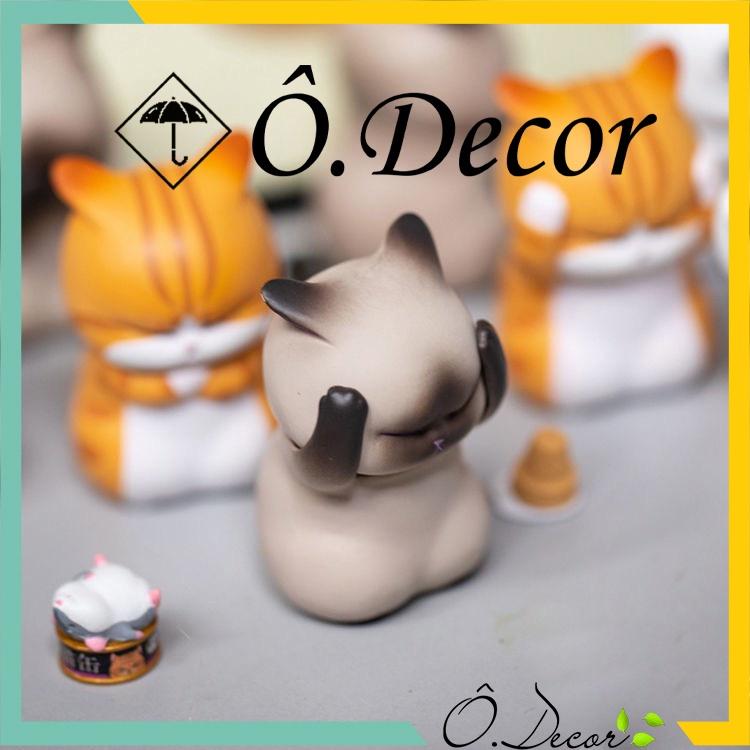 Set mô hình Mèo Mini full biểu cảm, mèo bất lực, mèo tiếc nuối, mèo ôm mặt siêu dễ thương đáng yêu để trang trí