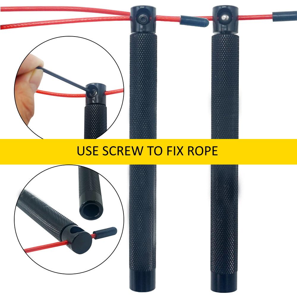 Kim Loại Nhảy Bỏ Qua Dây Thép Pvc 2.5Mm Đơn Giản Keepfit Crossfit Thể Dục Nhảy Bỏ Qua Bóng Bay Có Trọng Số Crossrope Vòng/Phút