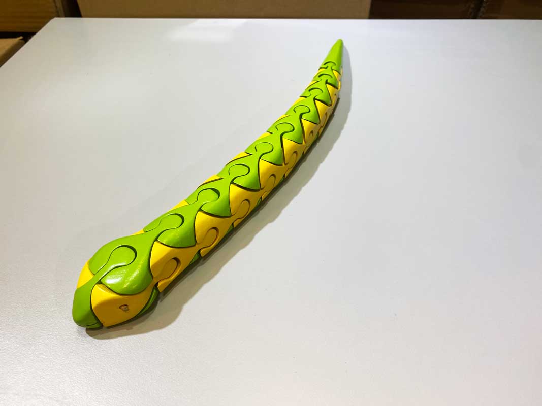 Đồ Chơi Gỗ Lắp Ráp Mô Hình Puzzle 3D Con Rắn Với 18 Mảnh Ghép, Con Rắn Lắp Ráp Thông Minh Cho Bé