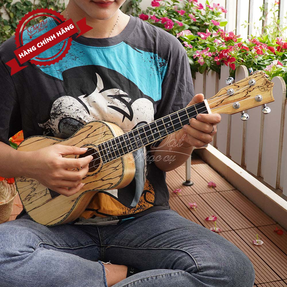 Đàn Ukulele Concert Chard U-24I, Mặt Đàn Gỗ Vân Mộc - Hàng Chính Hãng