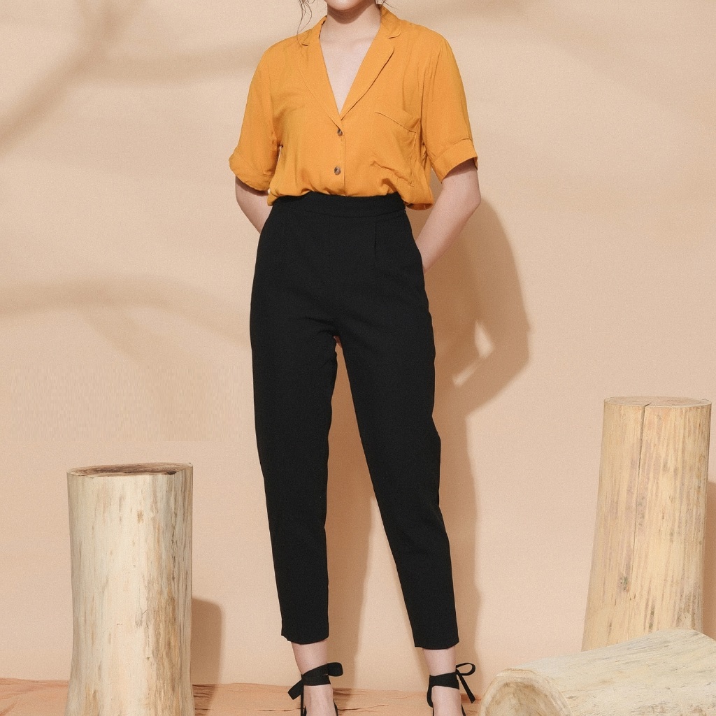 Quần baggy tuyết mưa gấu bằng mở khuy cho nữ