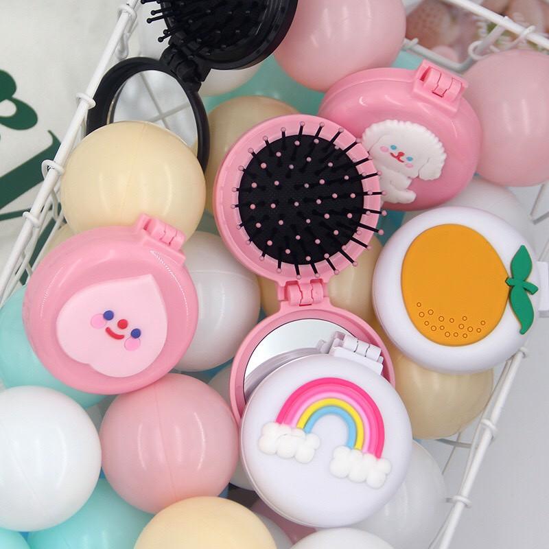 Gương mini cầm tay, họa tiết dễ thương, xinh xắn- gương66