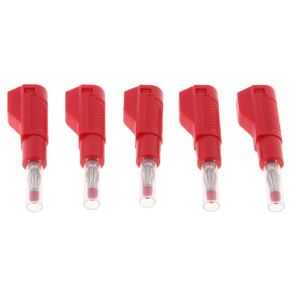 5Pieces 4mm Banana Plug For Test Probes Instrument Meter Connector