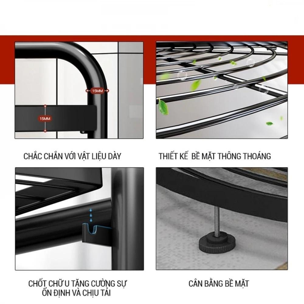 Kệ Góc Gấp Gọn Thông Minh Cao Cấp - Thép Cacbon Sơn Tĩnh Điện Chống Gỉ Tuổi Thọ 10 Năm - Vững Chắc, Sang Trọng