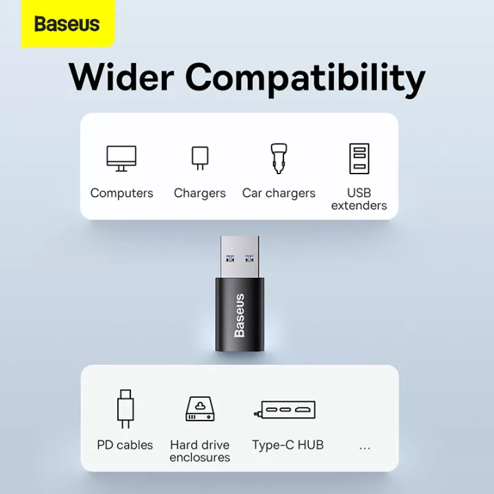 Cổng chuyển đổi Type-C to USB 3.1 Baseus Ingenuity Series Mini OTG- hàng chính hãng