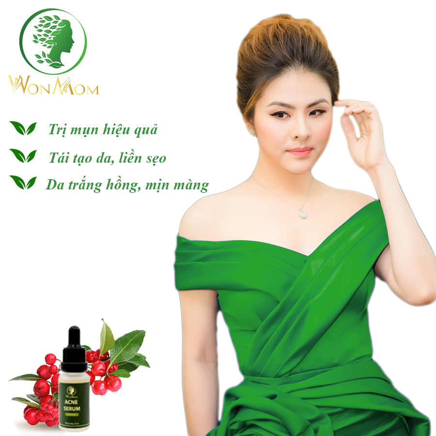 Acne serum, serum mụn thảo mộc đánh bay mọi loại mụn cứng đầu Wonmom 20ml