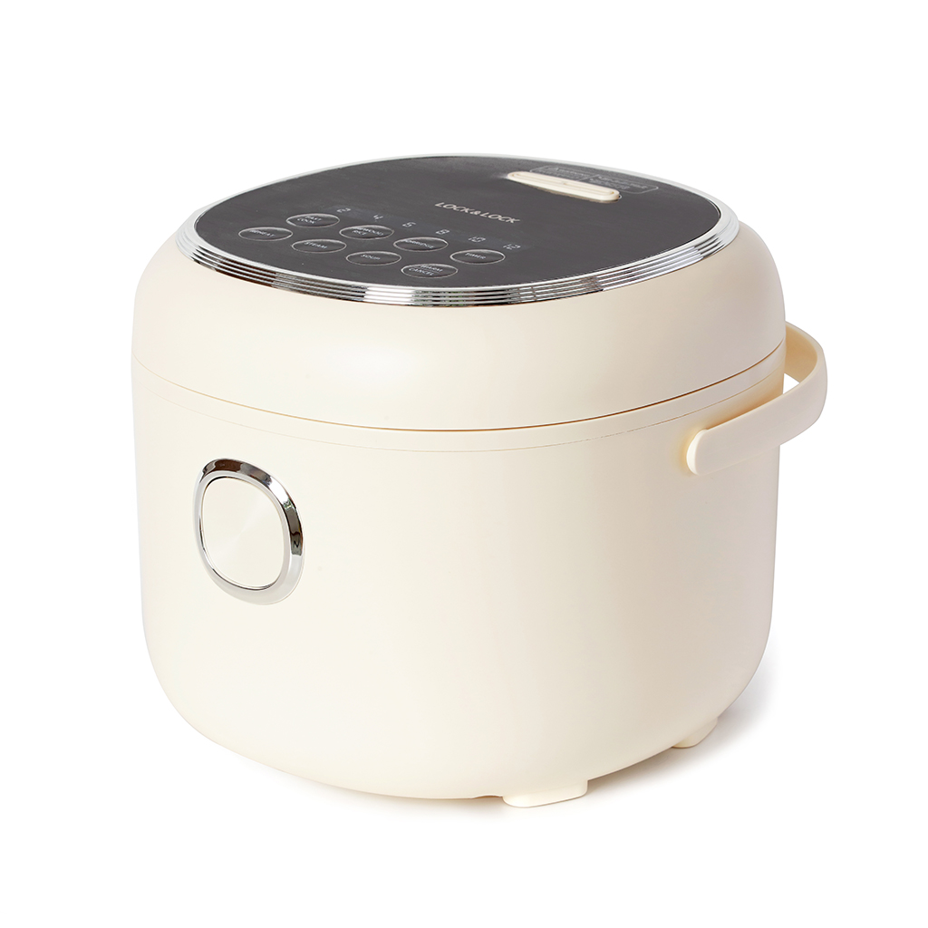 Nồi Cơm Điện Tử Lock&Lock EJR716IVY 0.8L - Hàng Chính Hãng, Dây Điện Có Thể Tháo Rời, Có Quai Xách, Tặng Kèm Ống Hút Và Cọ Rửa