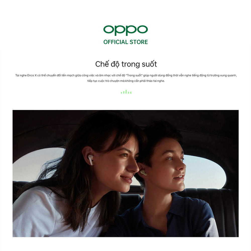 Tai Nghe Không Dây True Wireless OPPO Enco X | Hàng Chính Hãng - Màu Trắng