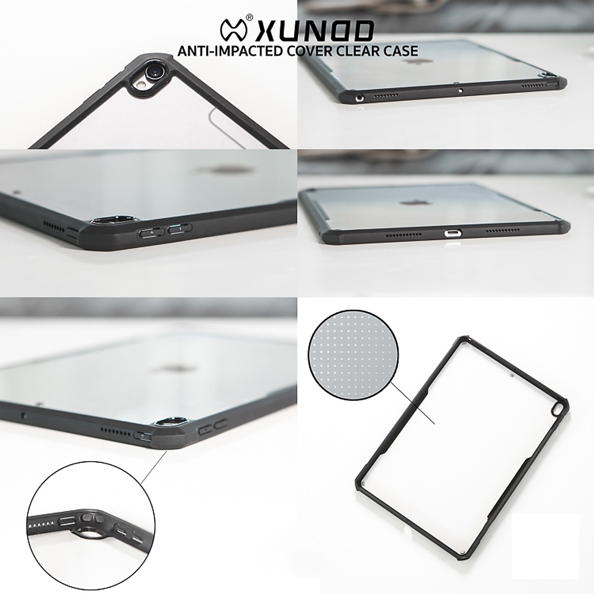 Ốp lưng XUNDD cao cấp chống sốc, mặt lưng trong suốt bảo vệ iPad 9.7 inch - Hàng Nhập Khẩu