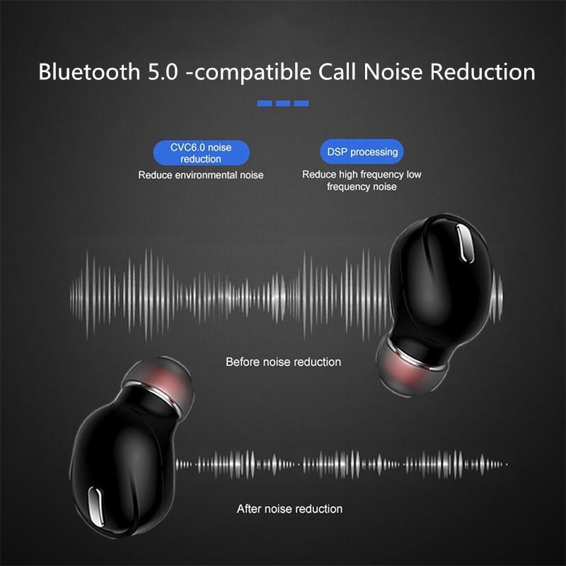 Tai nghe nhét tai X9 kết nối bluetooth 5.0 không dây âm thanh nổi có micro và phụ kiện