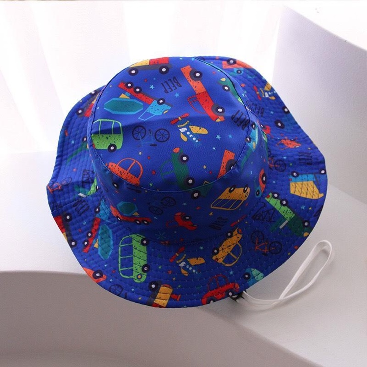Nón Mũ Tai Bèo Vành Rộng Vải Cotton Mỏng Thời Trang Đi Biển Đi Học Cho Bé 2-5 Tuổi