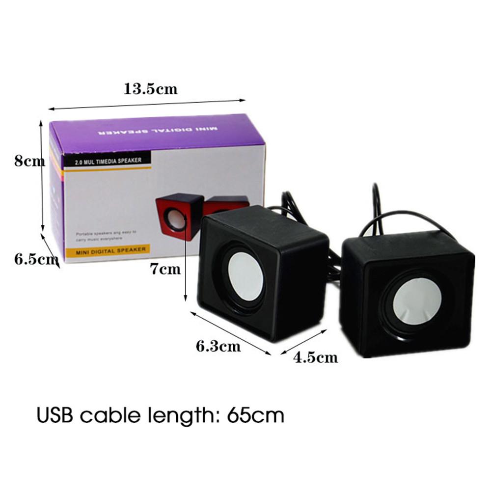 1 Cặp Loa Máy Tính Loa Siêu Trầm Âm Thanh Nổi 4D Bass Có Dây Cho Máy Tính Xách Tay Điện Thoại Thông Minh Máy Tính Để Bàn Máy Tính MP4 MP3 Màu Sắc: Đen