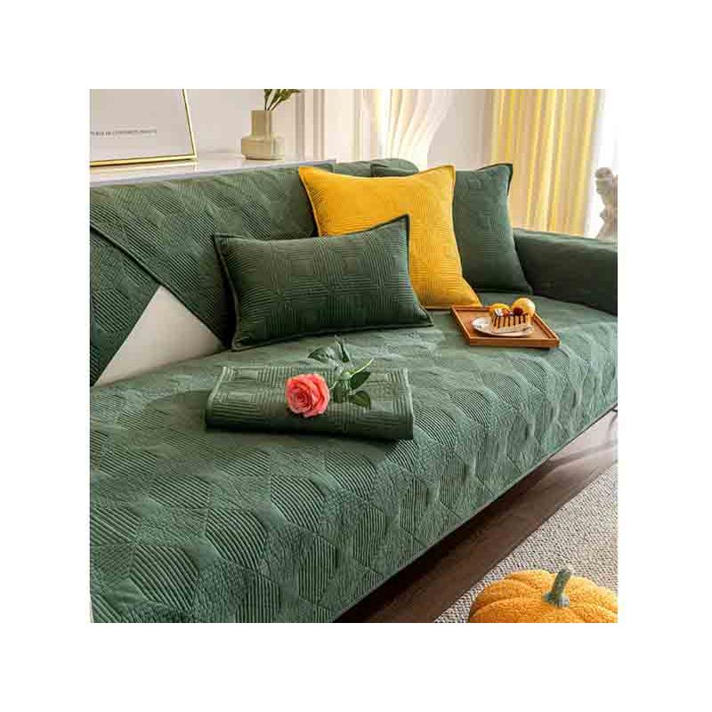 Thảm sofa - Khối vuông 3D xanh lục - TSF123
