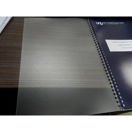 Bìa Kiếng Sần Mờ 0.4mm - 1 Xấp 50 Tờ