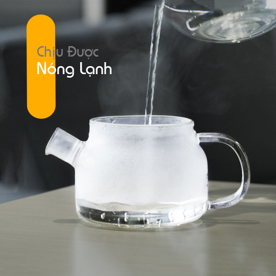 Bình lọc trà thủy tinh chịu nhiệt lõi lọc inox 470mL S048B