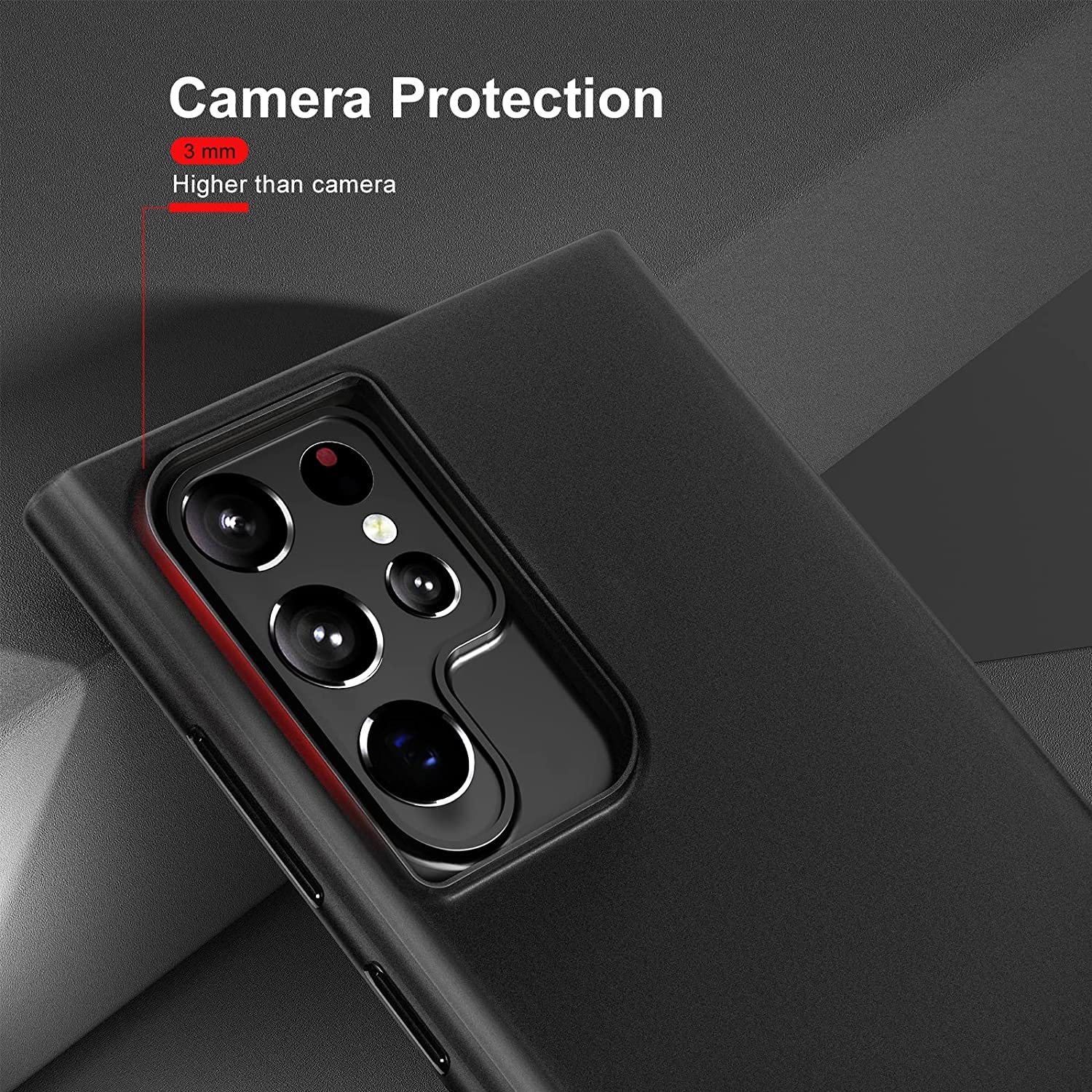 Ốp lưng nhám chống sốc siêu mỏng 0.3mm cho Samsung Galaxy S22 Ultra hiệu Memumi có gờ bảo vệ camera - Hàng nhập khẩu