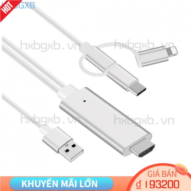 Cáp Chuyển Đổi 3 Đầu Từ Micro Type-C Sang Hd Chuyên Dụng Chất Lượng Cao