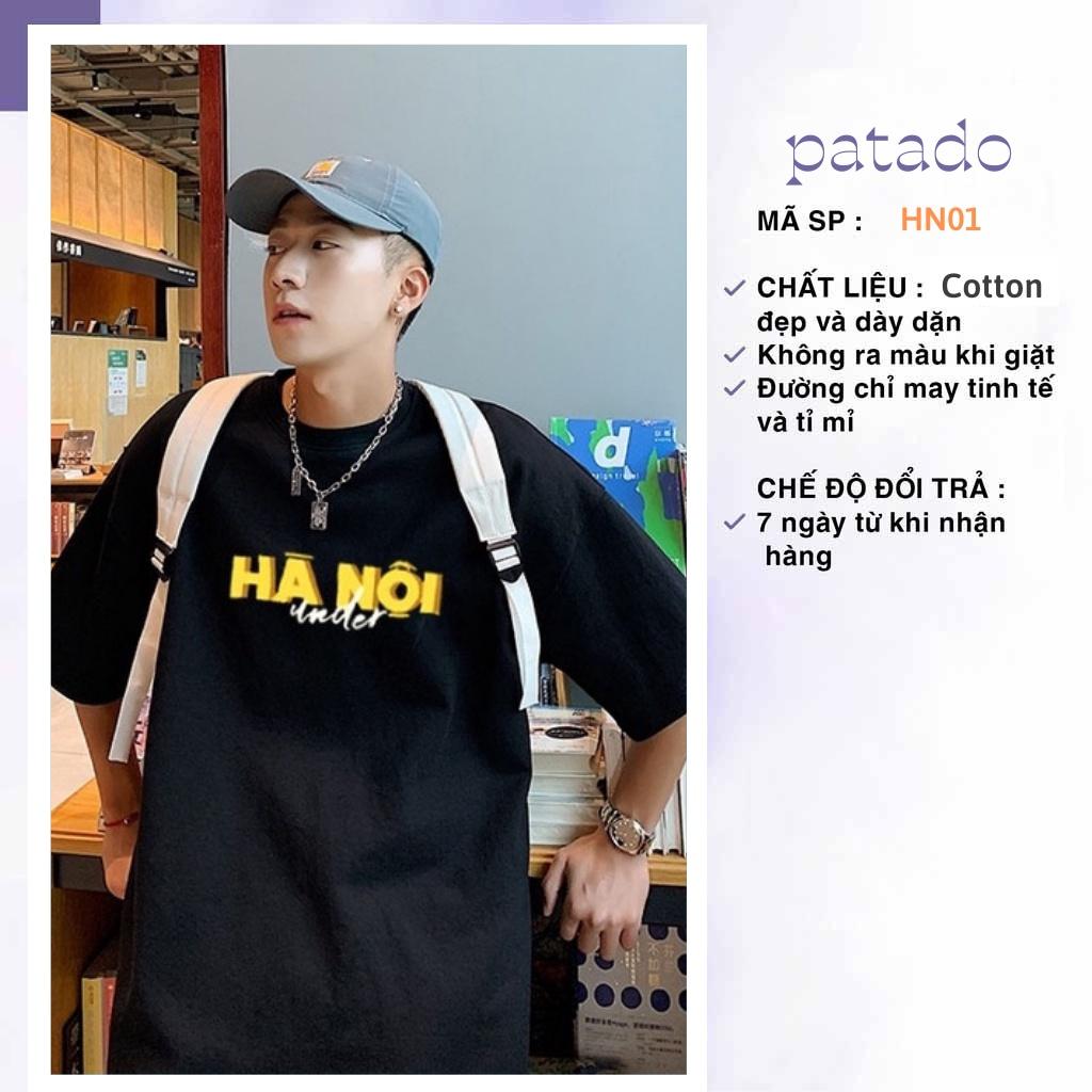 Áo thun tay lỡ Hà Nội nam nữ unisex áo phông 100% cotton cao cấp in hình local brand streetwear