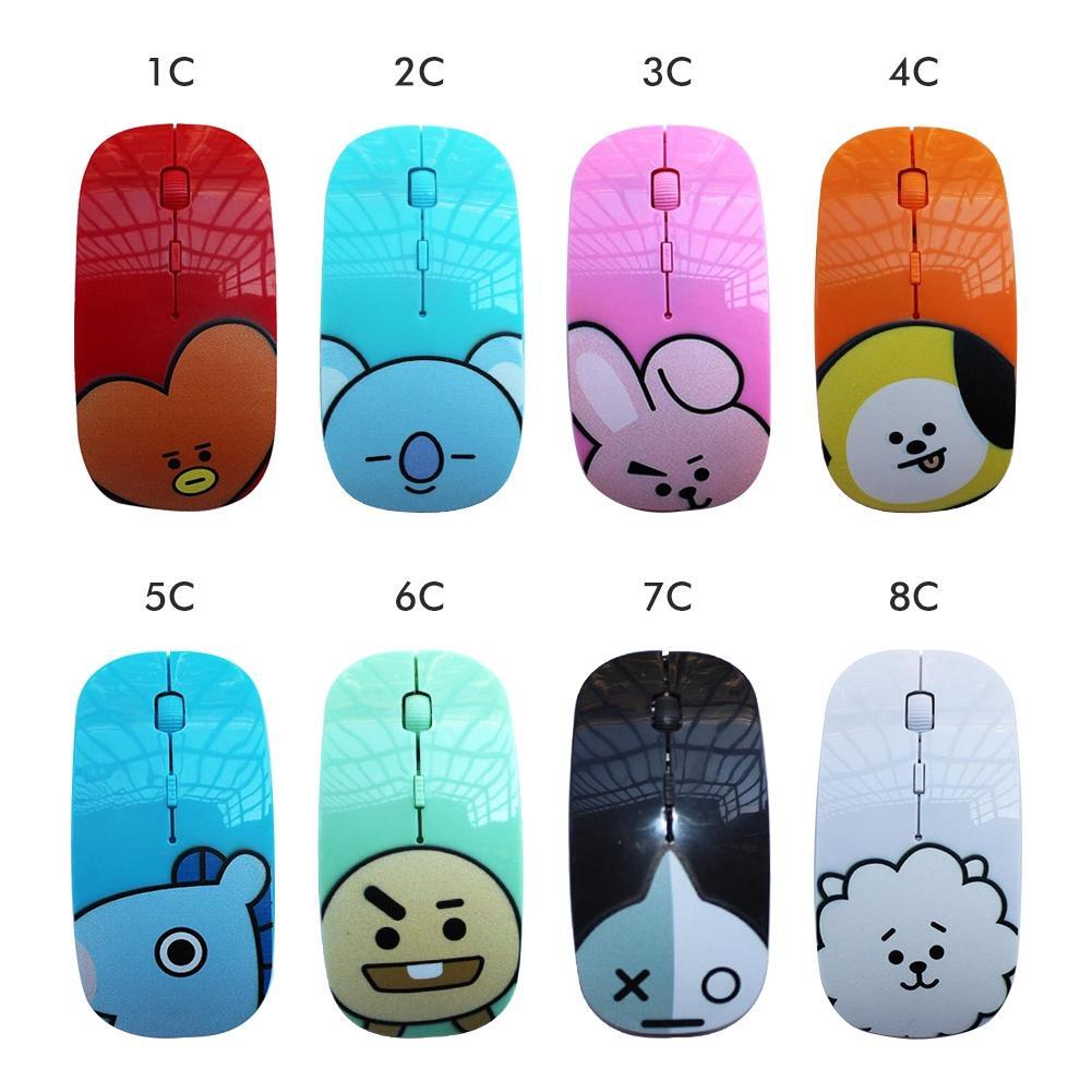 Chuột không dây hình BTS bt21 2.4 GHz cho máy tính/ laptop