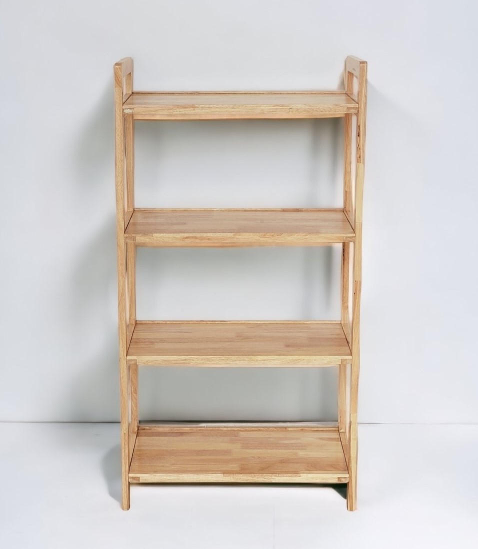 Kệ Gỗ 4 Tầng Ngang 63cm Để Dụng Cụ Bếp, Lò Viba, Lò Nướng, Nồi Cơm Điện - Hàng VN Xuất Khẩu