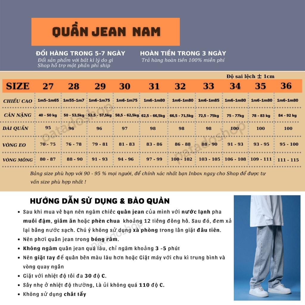 Quần jean baggy nam ống rộng dáng suông mã SR01 - style hàn quốc TOP XU HƯỚNG 2022