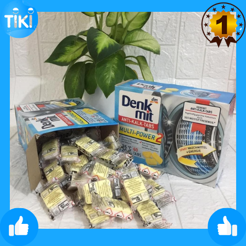 Combo 10 Viên Tẩy, Vệ sinh Lồng Máy Giặt Denkmit Anti Kalk Tabs, sử dụng 1-2/tuần, khử mùi ẩm mốc, thích hợp khi khí hậu nồm ẩm, phơi đồ lâu khô