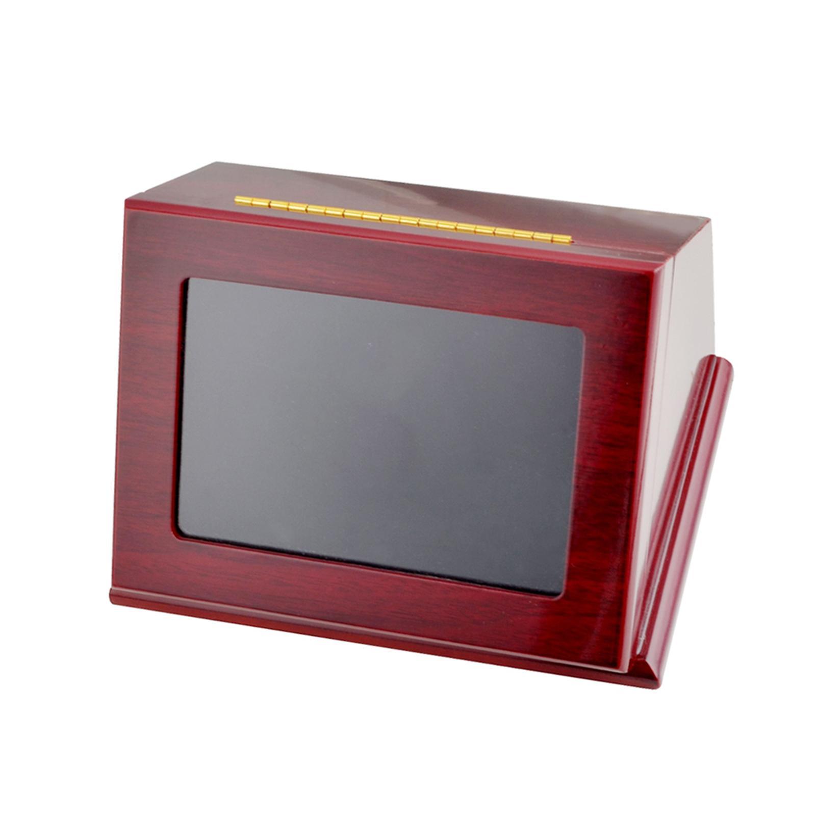 Golf Ball Display Case with Transparent Window Wood Golf Ball Storage Box