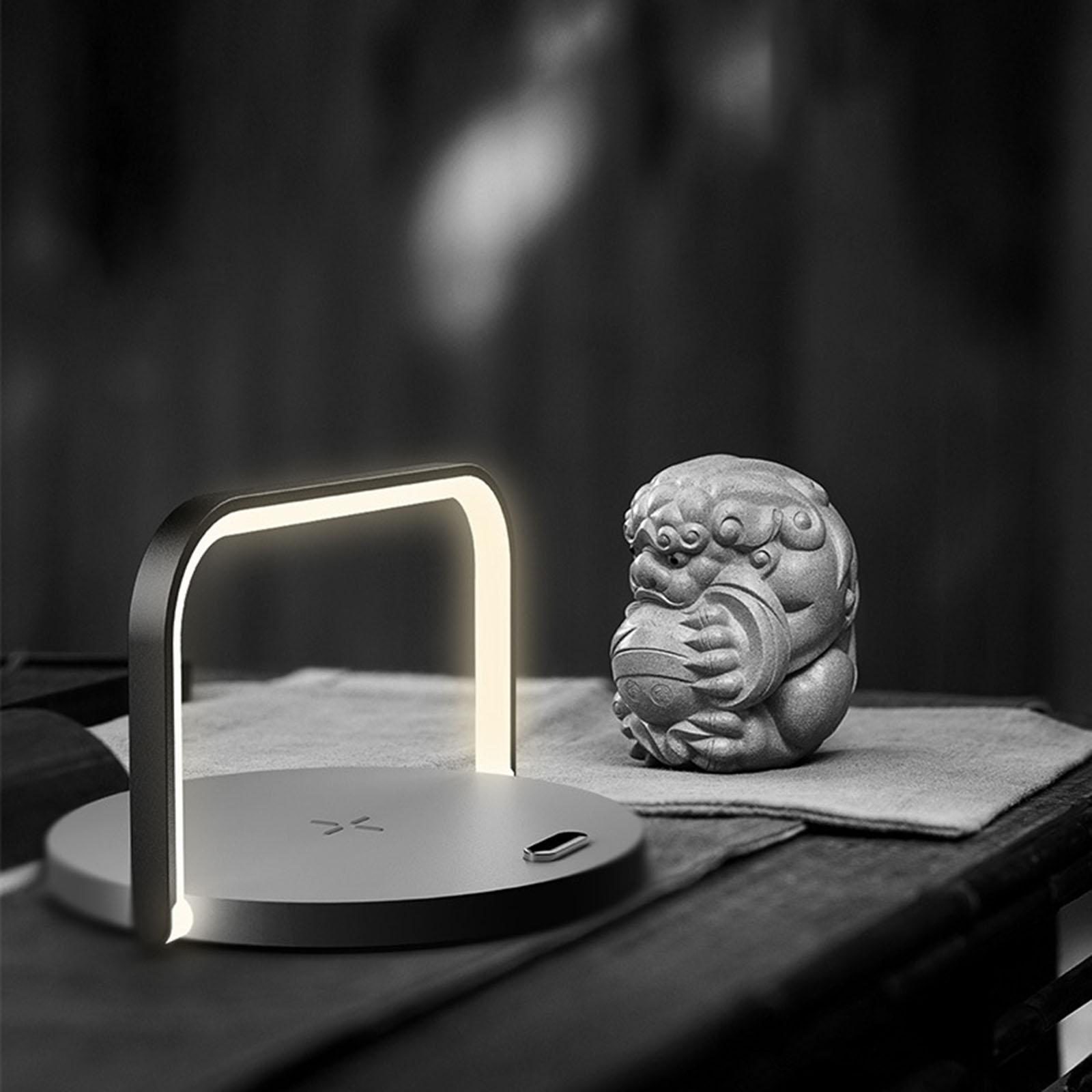 USB LED Desk Lamp with Fast Wireless Charger Bedside Light Bedroom Reading