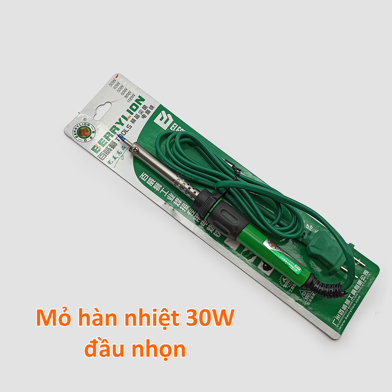 Mỏ hàn nhọn cán nhựa Berrylion 30W