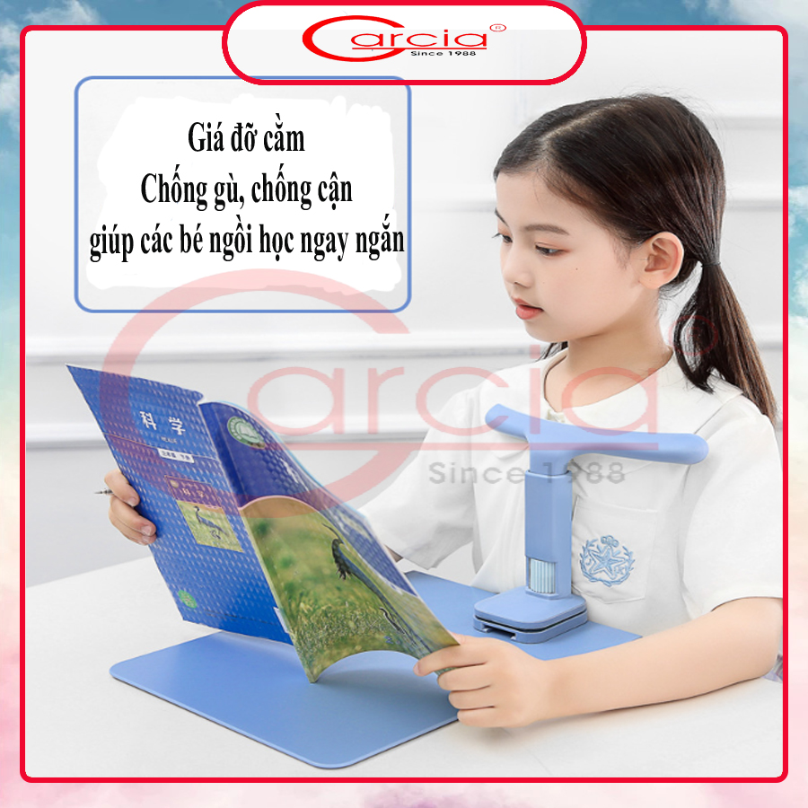 Giá đỡ chống cằm, chống cận thị, hạn chế gù lưng cho bé - Có nhiều nấc chiều cao để lựa chọn - Nhựa an toàn cho trẻ em - Hàng chính hãng