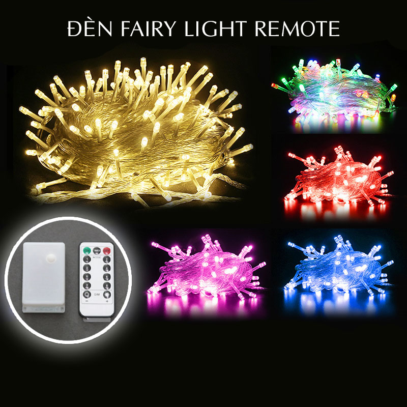 Đèn Đom Đóm Fairy Light Trang Trí Ngoài Trời 220V Điều Khiển Remote