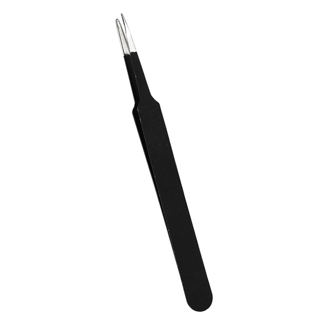 5pcs Curved / Straight Fine Point Tweezers Set Eyelash Extension Stainless Steel Cosmetics