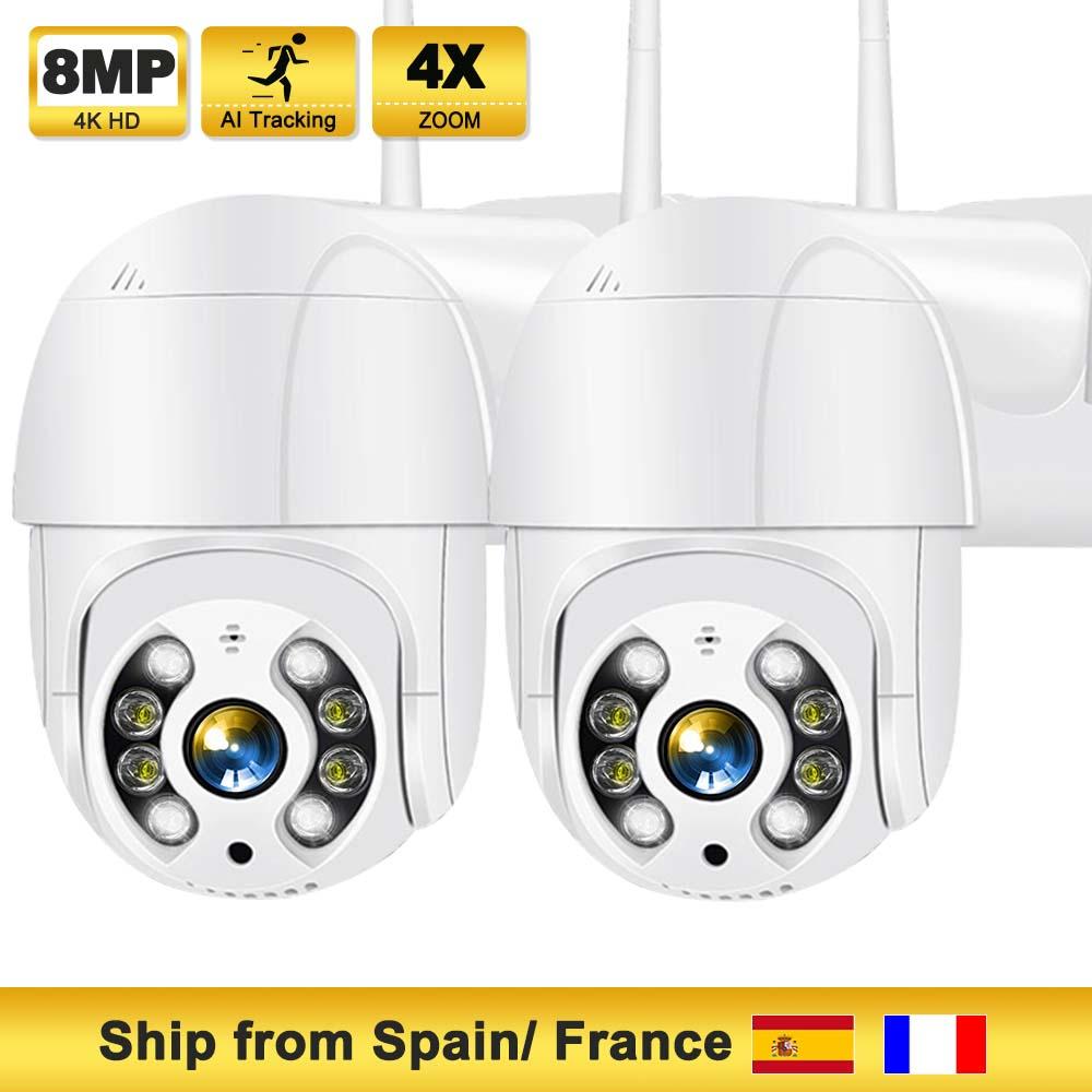 Camera IP 4K 8MP WiFi Ngoài trời 5MP HD Bảo vệ an ninh 1080P CCTV Giám sát video PTZ Theo dõi tự động Onvif Alexa ICsee Kích thước cảm biến: 1x 2MP KHÔNG CÓ Thẻ SD