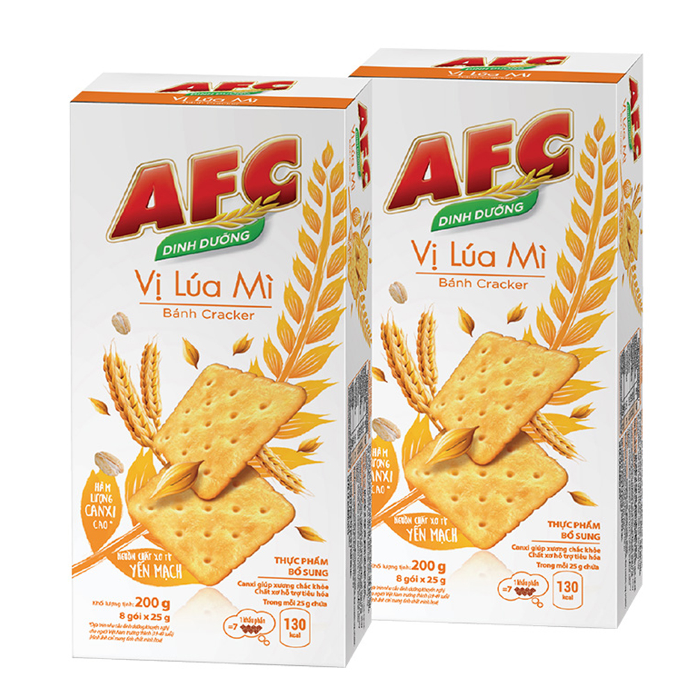 Combo 2 Hộp Bánh Dinh Dưỡng AFC Lúa Mì 2x172g