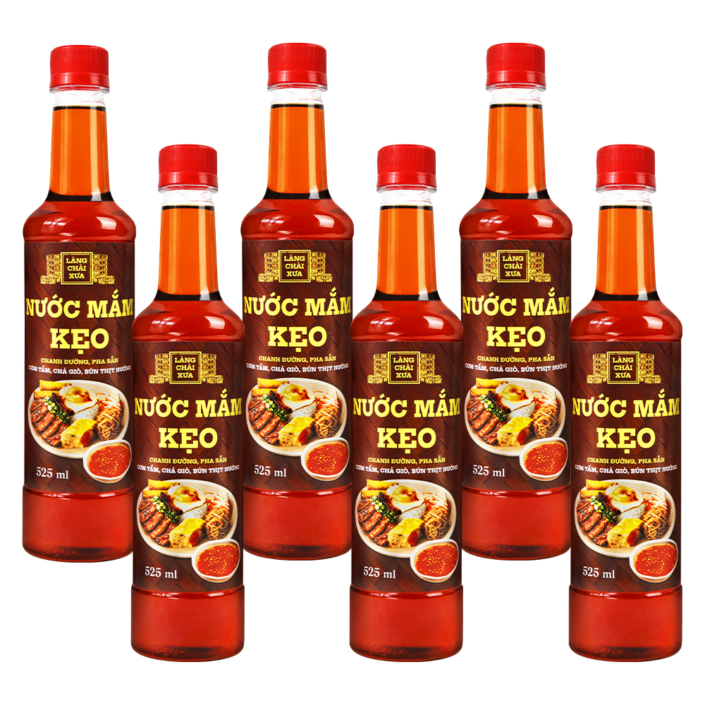Nước mắm kẹo Làng Chài Xưa 525ml/chai chanh đường pha sẵn, dùng ngay với cơm tấm, chả giò, bún thịt nướng, chỉ cần thêm ớt
