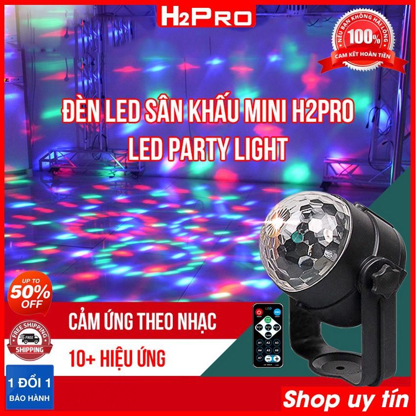 Đèn led sân khấu mini H2Pro Led Party Light cảm ứng âm thanh, đèn led sân khấu 9W giá rẻ