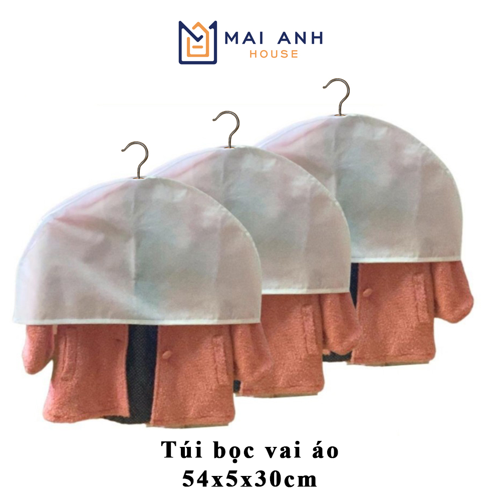 Túi bọc quần áo chất liệu vải Nonwoven độ bền cao + màng PE/EVA trong suốt giúp dễ nhận biết quần áo Mai Anh House MA37