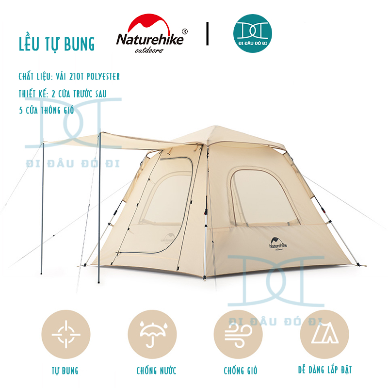 Lều tự bung 3 - 4 người NatureHike Ango Pop-up NH21ZP010