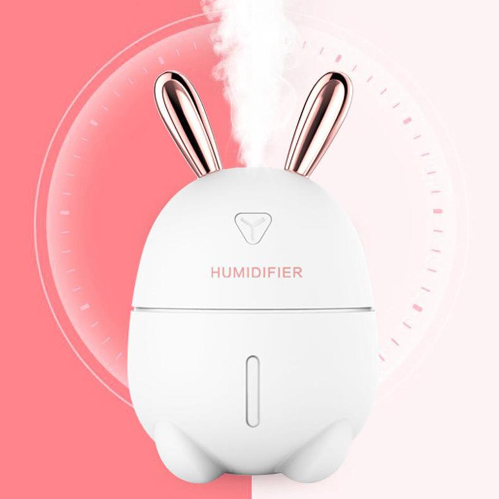 USB Humidifier 300ml Mini Portable Humidifier with 7-Color LED Night Light Auto-Off Ultra-Quiet for Bedroom Baby Child