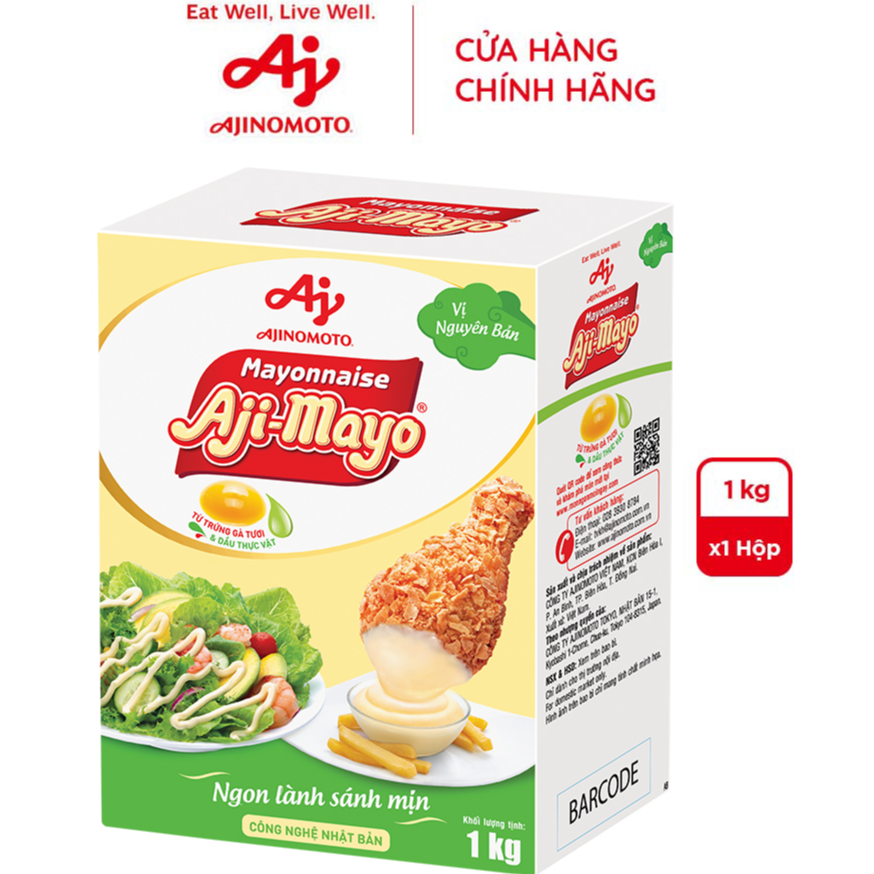 Xốt Mayonnaise Aji-mayo® Vị Nguyên Bản 1kg/Hộp