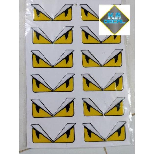 Tem logo sticker mắt khủng long nổi