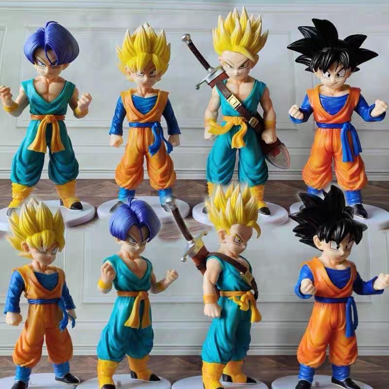 Mô Hình Dragon Ball Trunks Sun Wutian Wukong Yamu Tea Tea Godu làm bằng tay trang trí để bàn