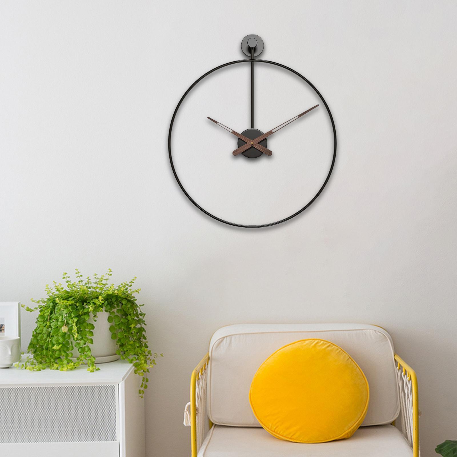 Nordic Wall Clock Non Ticking Decorative for Kitchen Coffee Shop Living Room