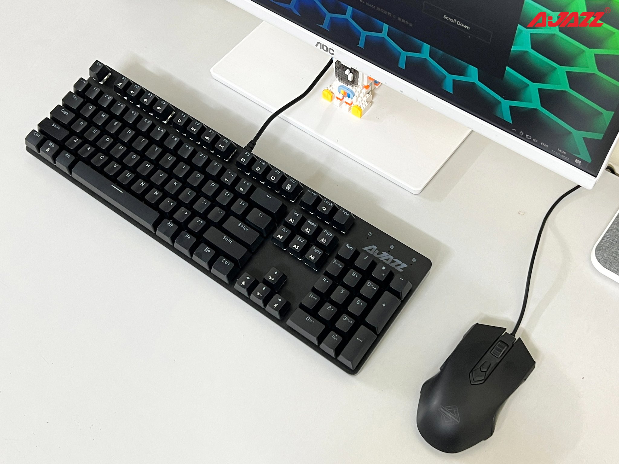 Combo bàn phím chuột gaming Ajazz DKM160 - Hàng Chính hãng