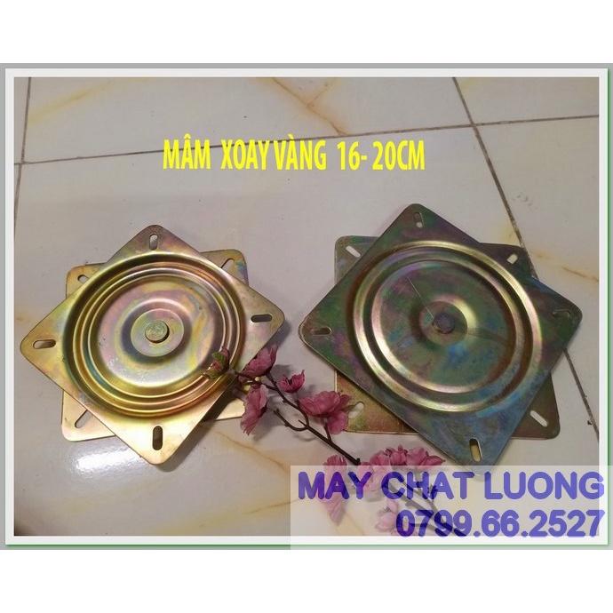 MÂM XOAY GHẾ 160 200MM VÀNG