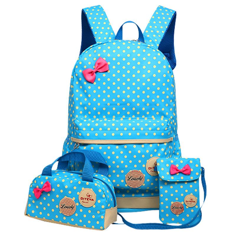 3 Bộ Trẻ Em Schoolbag Thời Trang Bé Gái Học Lưng Dễ Thương In Du Lịch Bagpack Học Canvas Dây Kéo Trường Túi 2021